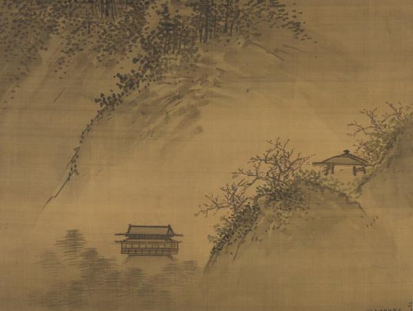 明戴進春遊晚歸　軸