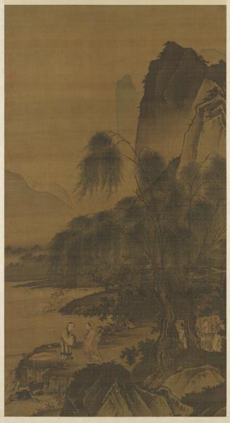 明戴進渭濱垂釣圖　軸