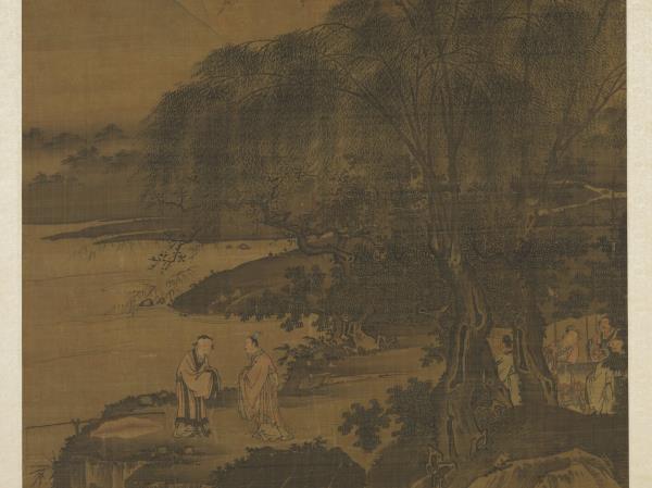 明戴進渭濱垂釣圖　軸