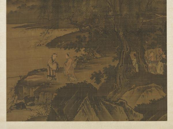 明戴進渭濱垂釣圖　軸