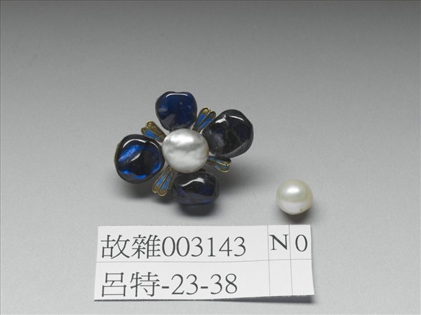 銀鍍金點翠嵌珠寶帽正