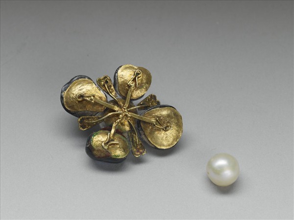 銀鍍金點翠嵌珠寶帽正