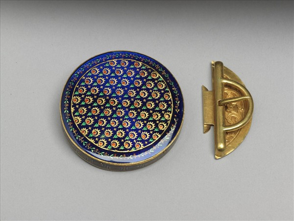 銅鍍金鑲琺瑯帶扣