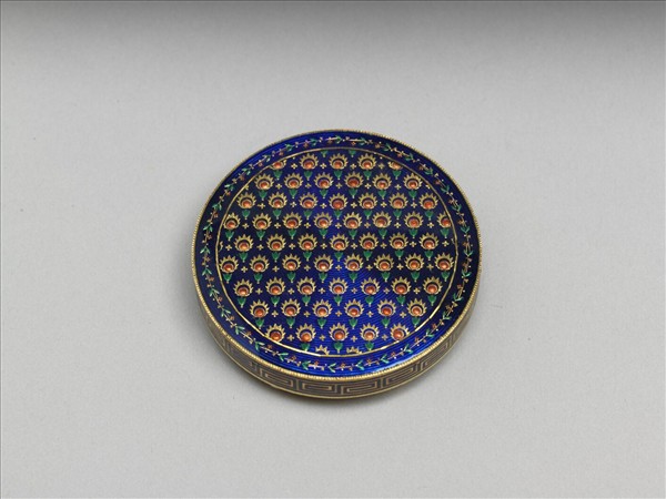 銅鍍金鑲琺瑯帶扣