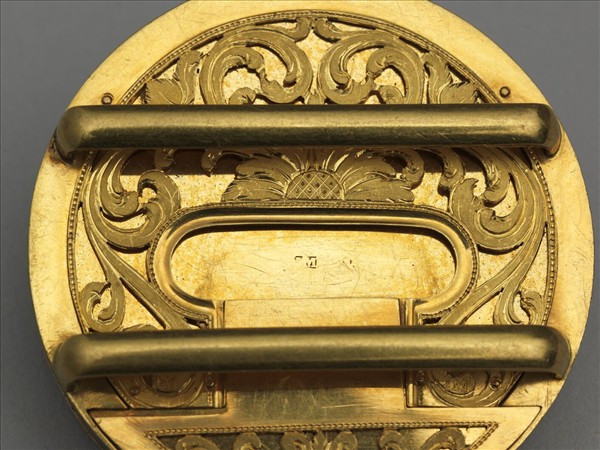 銅鍍金鑲琺瑯帶扣