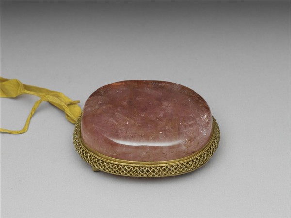 銀鍍金嵌碧璽帶扣