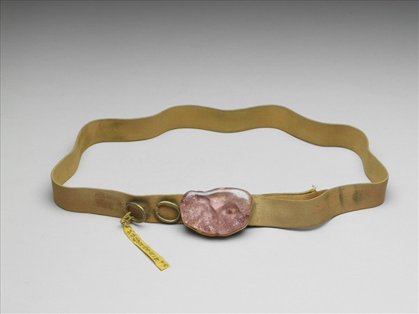 銀鍍金嵌碧璽帶扣