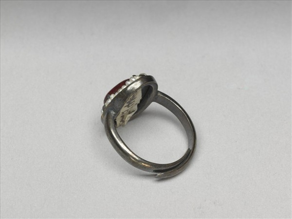 銀鍍金嵌珠寶戒指