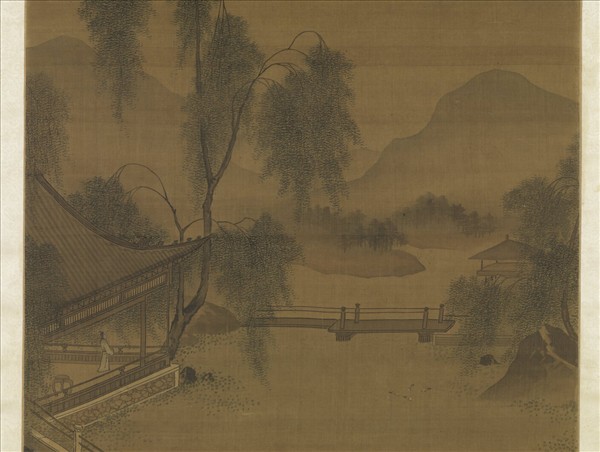 明戴進柳塘圖　軸