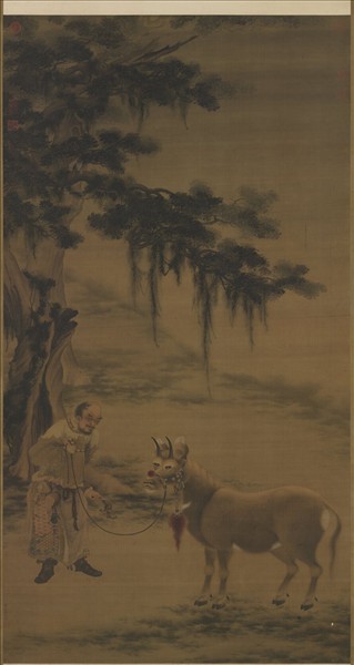 明戴進畫紈牛　軸