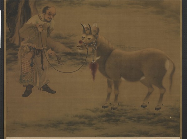 明戴進畫紈牛　軸