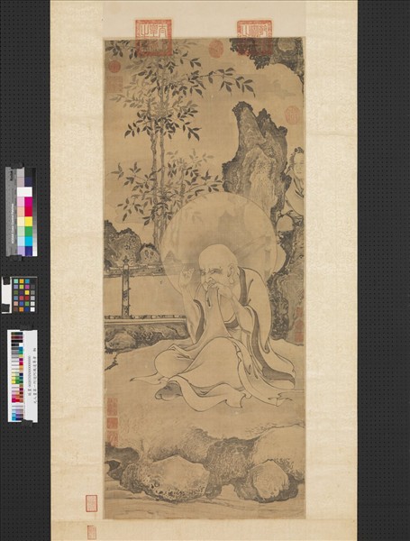 元人畫第一阿迎阿機達尊者　軸