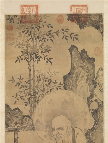 元人畫第一阿迎阿機達尊者　軸