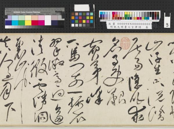 明祝允明書七言律詩　卷