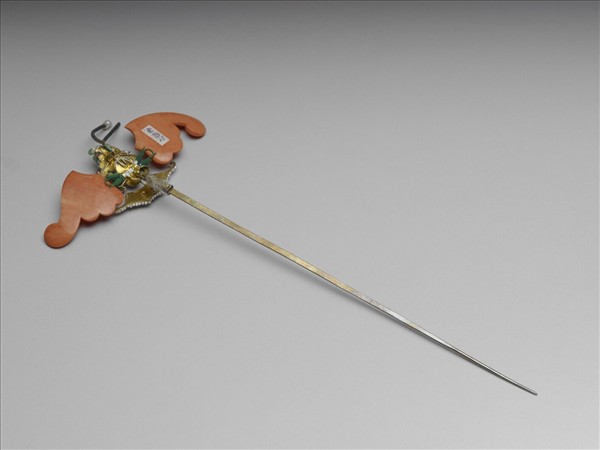 珊瑚翠玉嵌珠蝙蝠簪