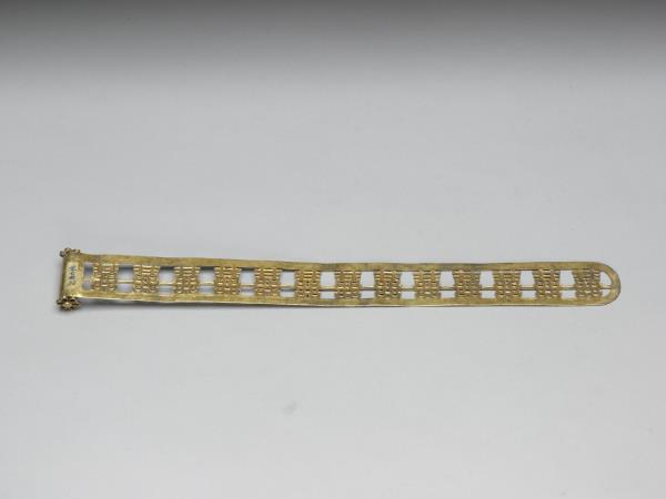 銅鍍金鏤空囍字扁方