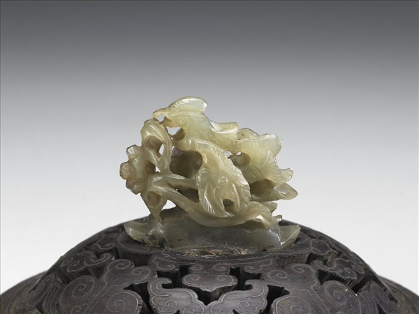 鴛鴦荷葉紋玉頂