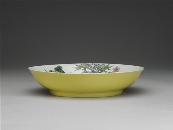 琺瑯彩松梅圖盤