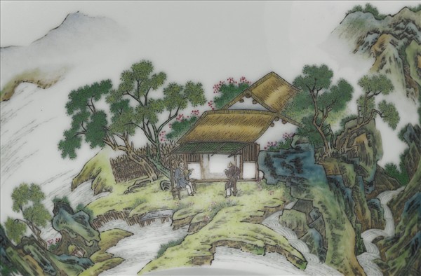 琺瑯彩山水人物圖碗