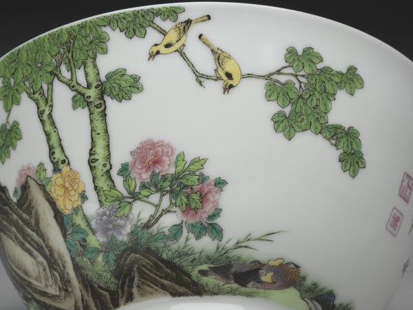 琺瑯彩瓷五倫圖碗