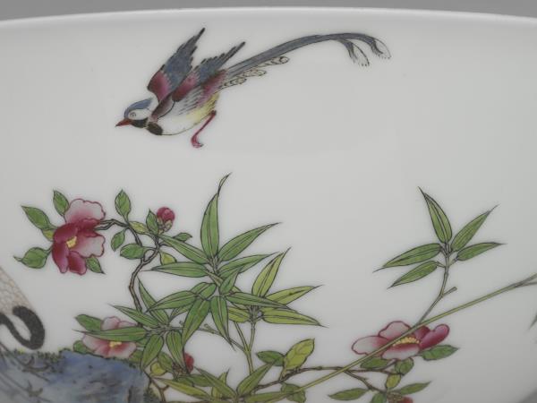 琺瑯彩芝仙祝壽圖碗