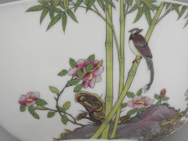 琺瑯彩芝仙祝壽圖碗