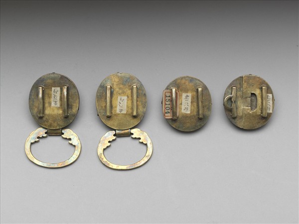 銅鍍金鑲琺瑯帶扣與帶板