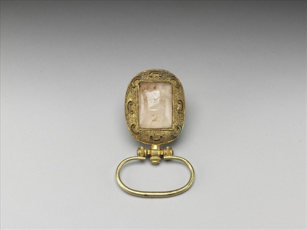 鍍金嵌碧璽帶板