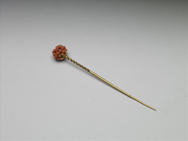 金嵌珊瑚珠球簪