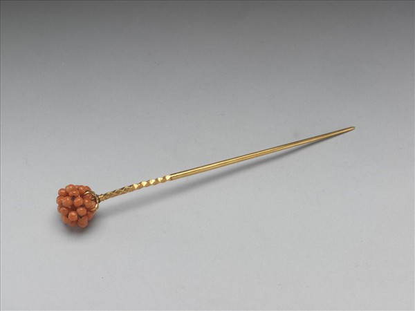 金嵌珊瑚珠球簪