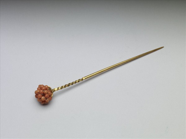 金嵌珊瑚珠球簪