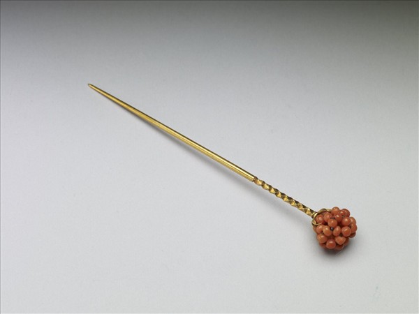 金嵌珊瑚珠球簪