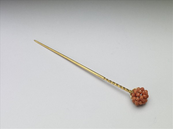 金嵌珊瑚珠球簪
