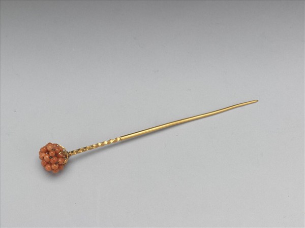 金嵌珊瑚珠球簪