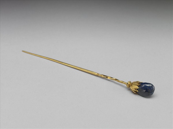 金嵌寶石抱頭蓮簪