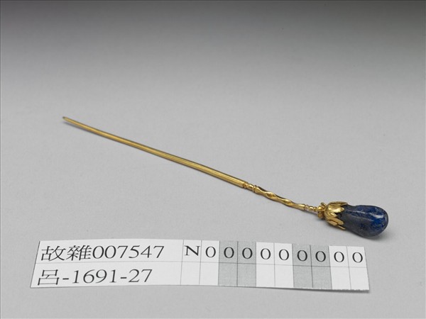 金嵌寶石抱頭蓮簪