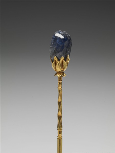 金嵌寶石抱頭蓮簪