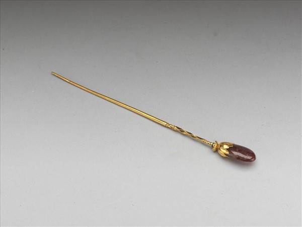 金嵌寶石抱頭蓮簪