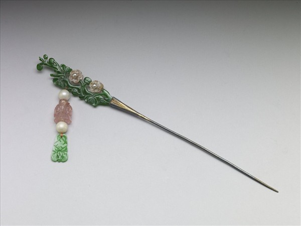 珠翠碧璽簪