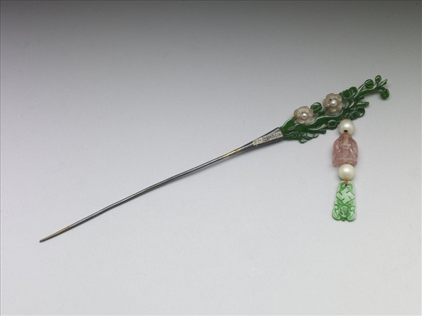 珠翠碧璽簪