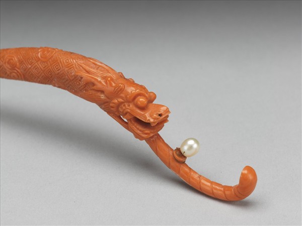 珊瑚龍戲珠簪