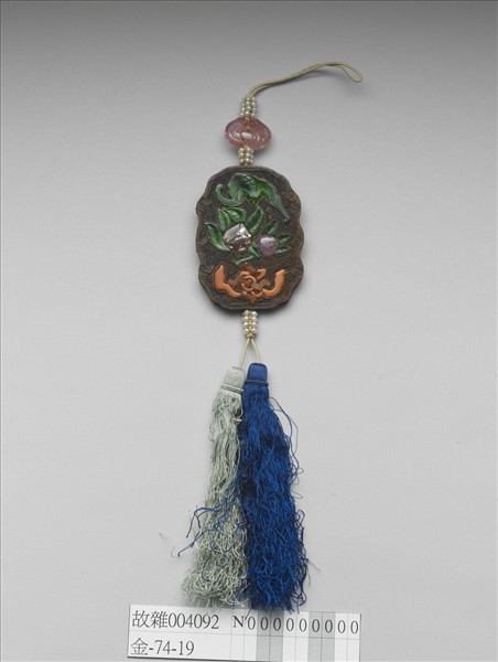 茄楠嵌寶福壽萬年香珮