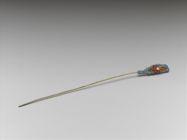 珊瑚米珠囍字嵌珠簪