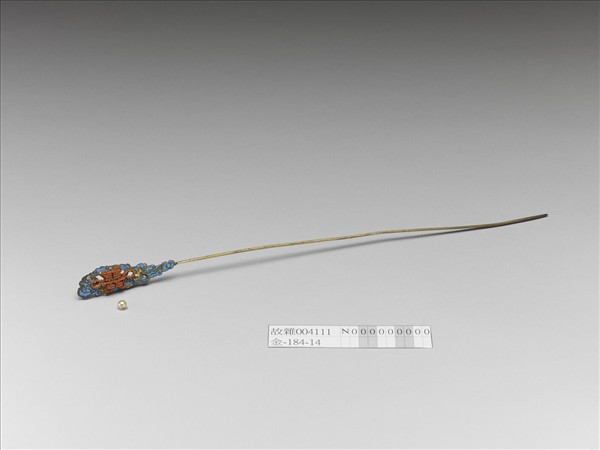 珊瑚米珠囍字嵌珠簪