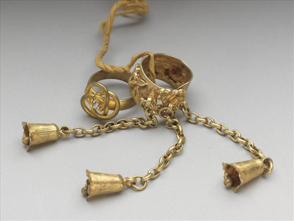 銀鍍金戒指（二枚）