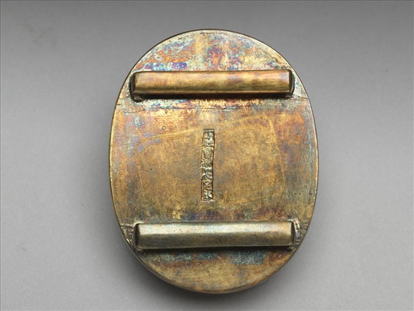 銀鍍金嵌珠寶帶頭涼帶