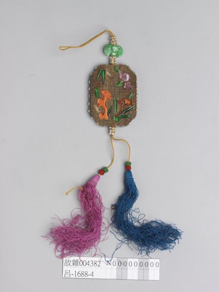 茄楠木楠嵌寶芝仙福壽佩