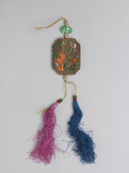 茄楠木楠嵌寶芝仙福壽佩