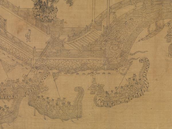 元王振鵬龍舟圖　卷