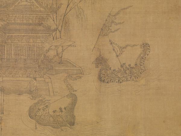 元王振鵬龍舟圖　卷